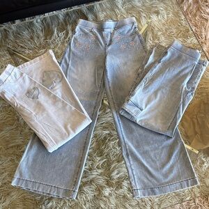Lot of 3 H&M Pull On Stretch Light Blue Jeans 10